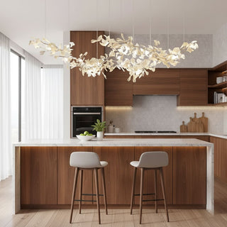 Double Layer Combination Gingko Chandelier-Neutral Decor