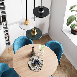 Solara Suspension en Marbre Double Cercle Moderne