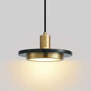 Solara Suspension en Marbre Double Cercle Moderne