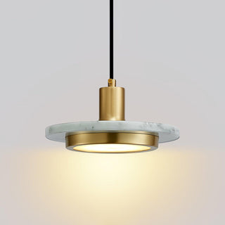 Solara Suspension en Marbre Double Cercle Moderne