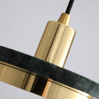 Solara Suspension en Marbre Double Cercle Moderne