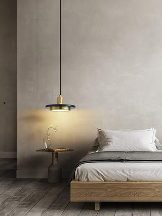 Solara Suspension en Marbre Double Cercle Moderne