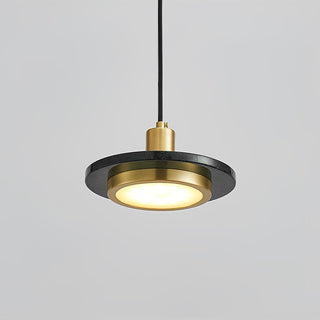 Solara Suspension en Marbre Double Cercle Moderne