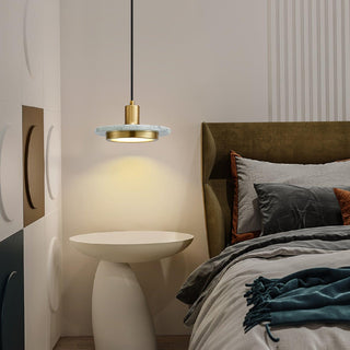 Solara Suspension en Marbre Double Cercle Moderne