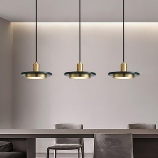 Solara Suspension en Marbre Double Cercle Moderne
