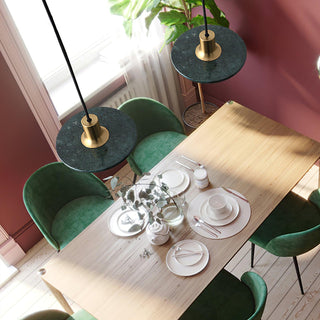 Solara Suspension en Marbre Double Cercle Moderne