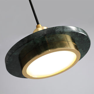Solara Suspension en Marbre Double Cercle Moderne