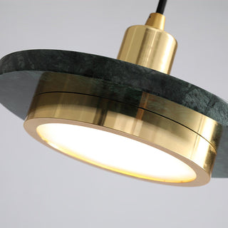 Solara Suspension en Marbre Double Cercle Moderne