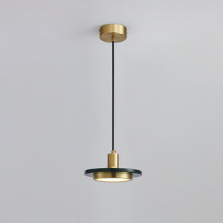 Solara Suspension en Marbre Double Cercle Moderne