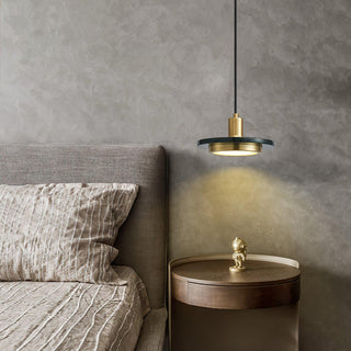 Solara Suspension en Marbre Double Cercle Moderne