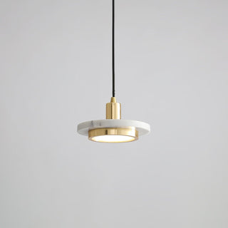 Solara Suspension en Marbre Double Cercle Moderne