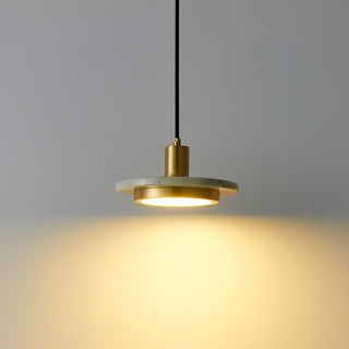 Solara Suspension en Marbre Double Cercle Moderne
