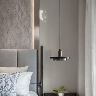 Solara Suspension en Marbre Double Cercle Moderne