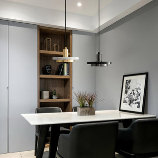 Solara Suspension en Marbre Double Cercle Moderne