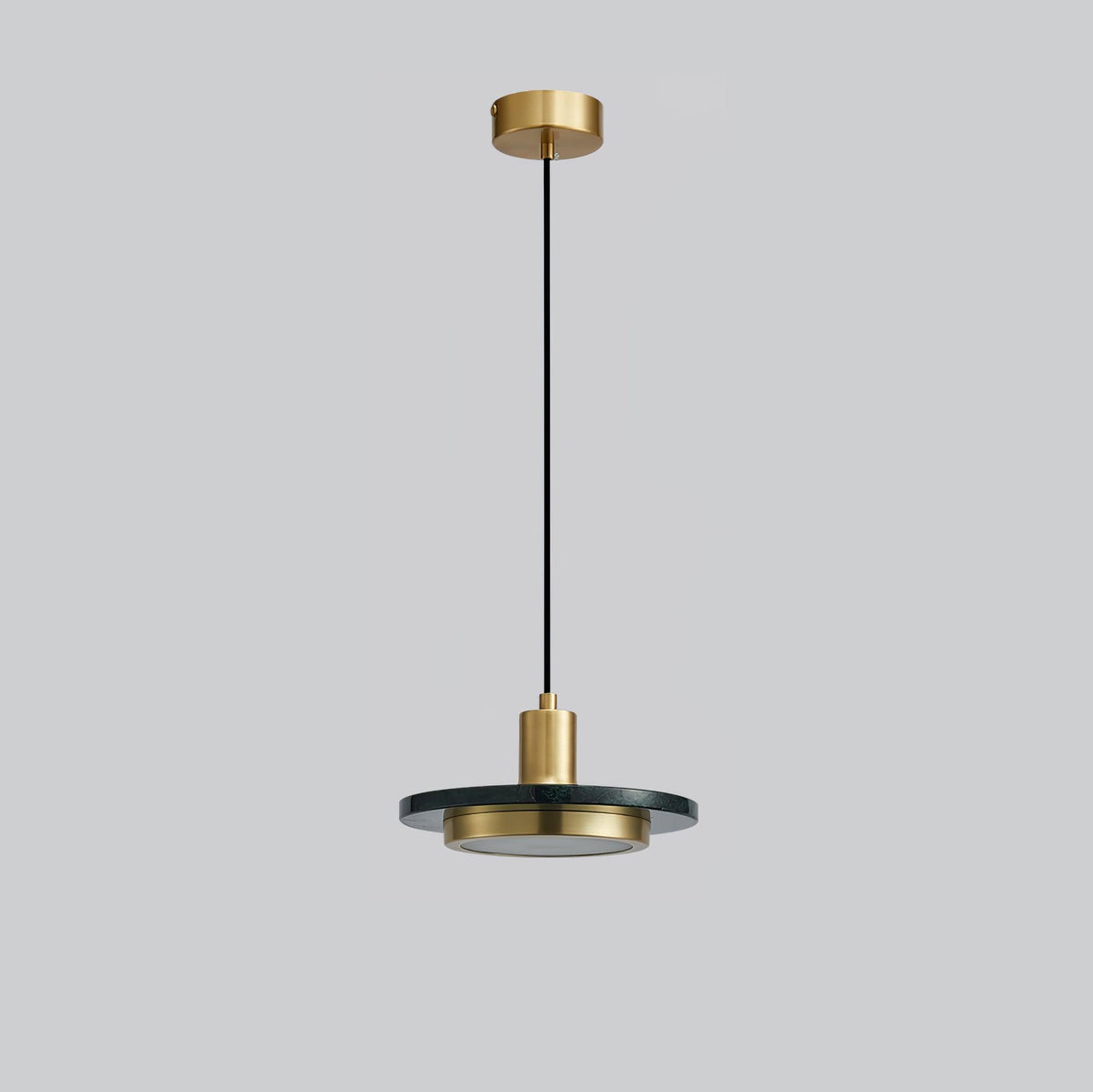 Lorenna Suspension en Marbre Double Cercle Moderne