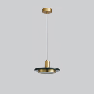 Solara Suspension en Marbre Double Cercle Moderne