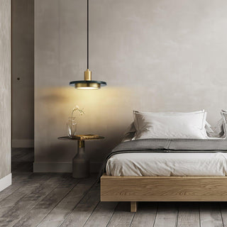 Solara Suspension en Marbre Double Cercle Moderne