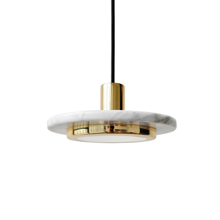 Solara Suspension en Marbre Double Cercle Moderne