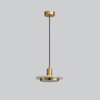 Solara Suspension en Marbre Double Cercle Moderne