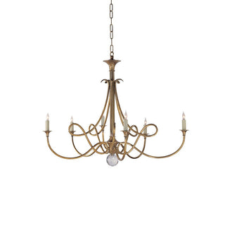 Lustra Lustre Laiton Double Torsion Candelier Cristal