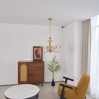 Lustra Lustre Laiton Double Torsion Candelier Cristal