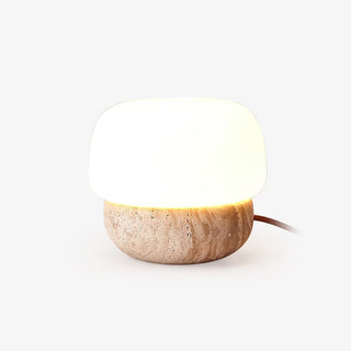 Eldoreth Dôme en Lampe de Table en Travertin