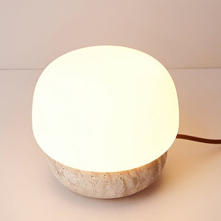 Eldoreth Dôme en Lampe de Table en Travertin