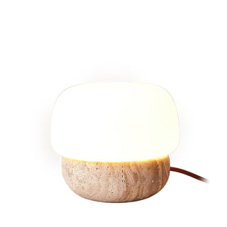 Eldoreth Dôme en Lampe de Table en Travertin