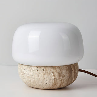 Eldoreth Dôme en Lampe de Table en Travertin