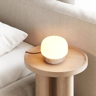 Eldoreth Dôme en Lampe de Table en Travertin