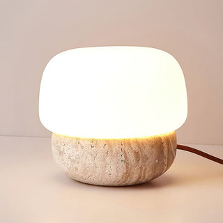 Eldoreth Dôme en Lampe de Table en Travertin