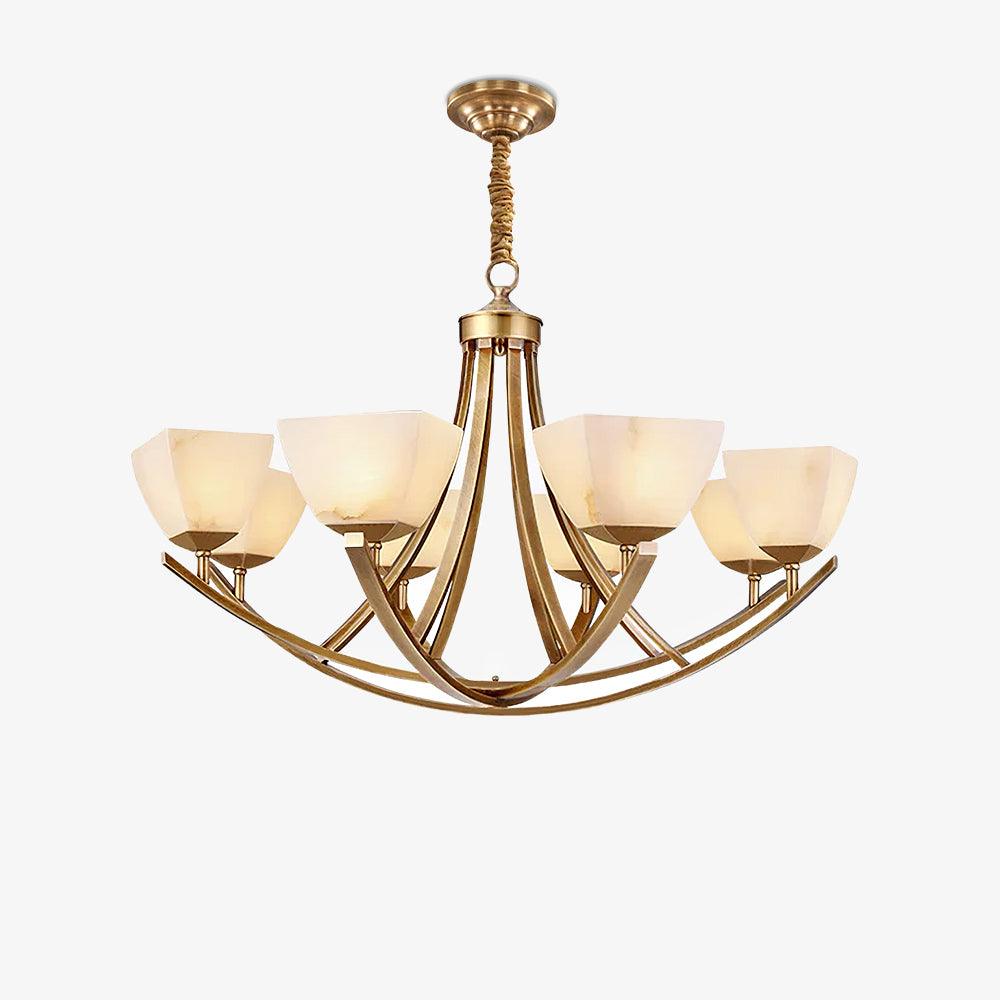 Crown Lustre Classique en Laiton