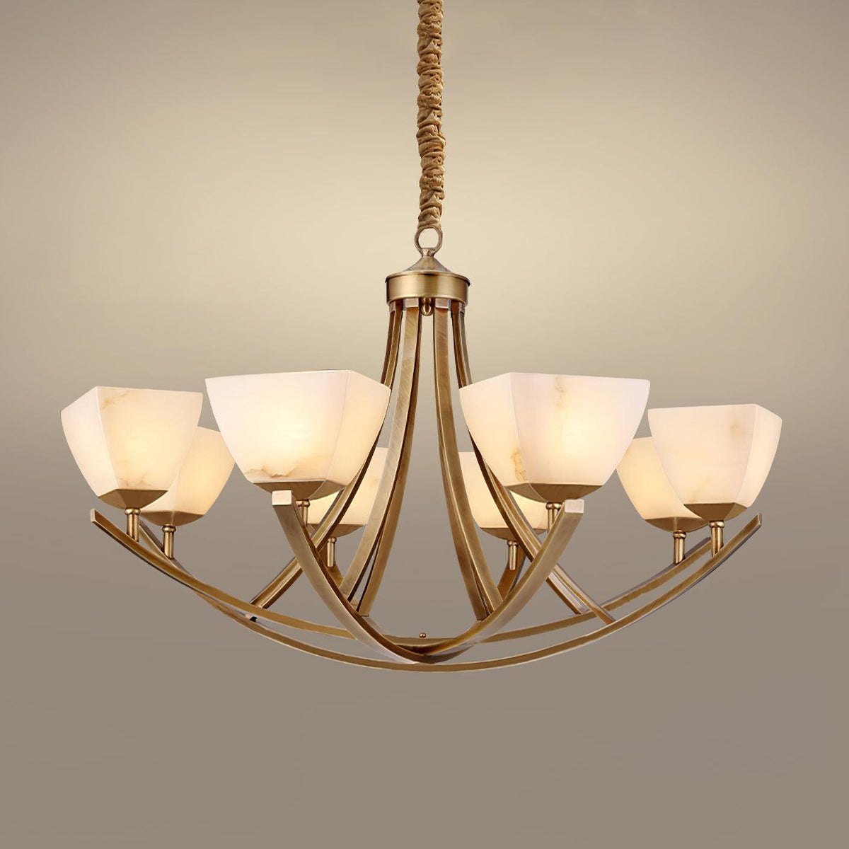 Crown Lustre Classique en Laiton