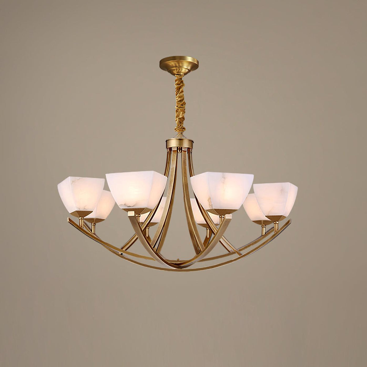 Crown Lustre Classique en Laiton