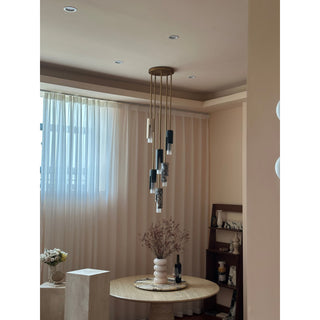 Elix Suspension Marbre Verre Moderne Salon-Luire
