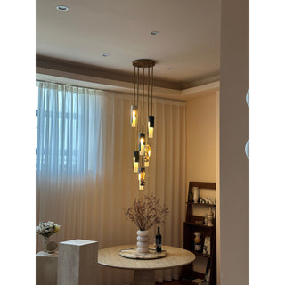 Elix Suspension Marbre Verre Moderne Salon-Luire
