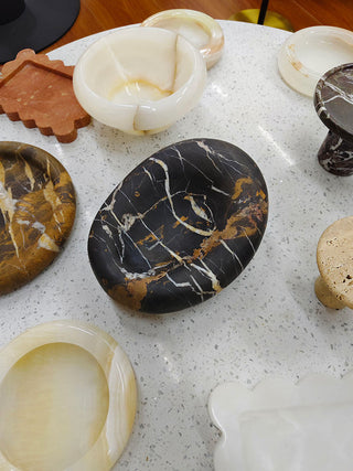 Drift Bowl Marble Tray-Neutral Decor