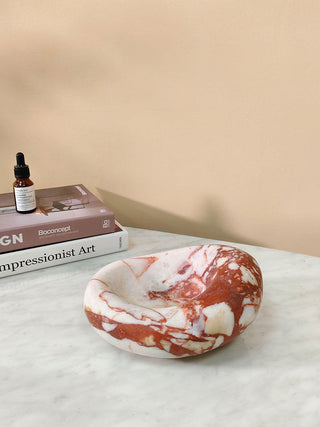 Drift Bowl Marble Tray-Neutral Decor