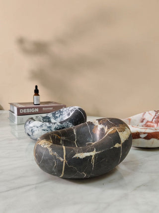 Drift Bowl Marble Tray-Neutral Decor