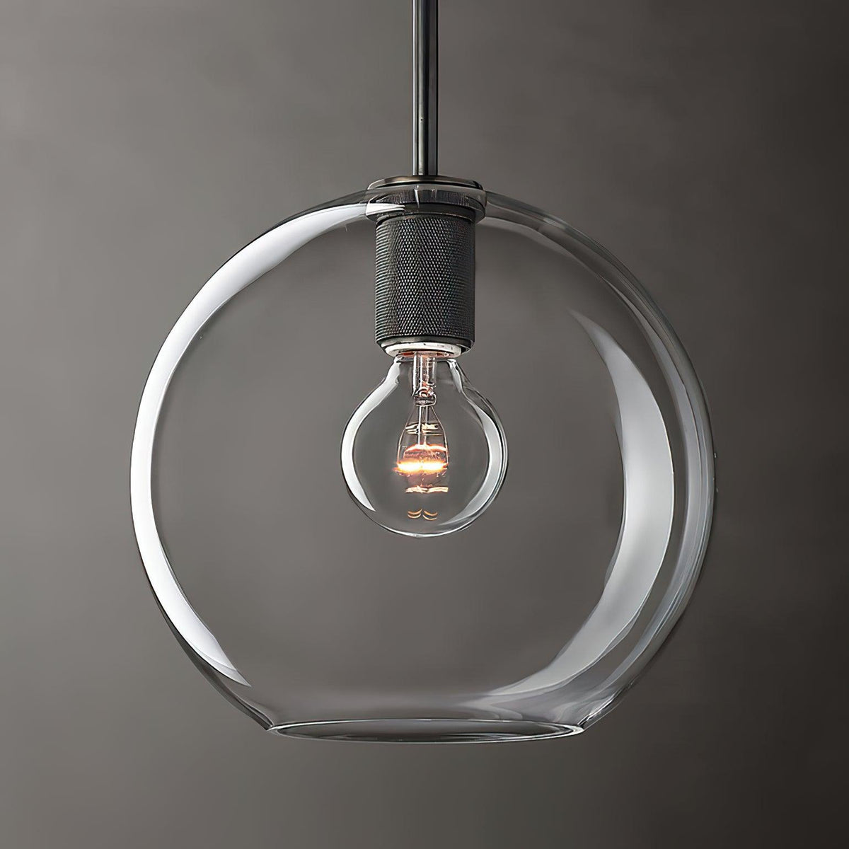 Pendant Lamp Brass Minimalist Metal Fixture for Dining or Kitchen-Neutral Decor