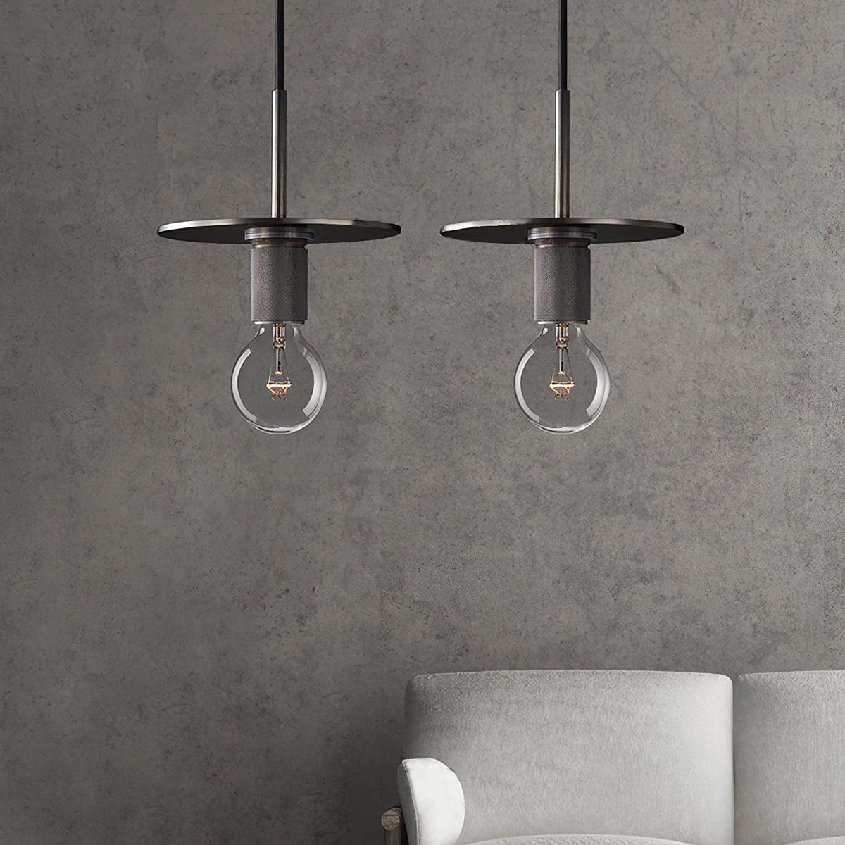 Pendant Lamp Brass Minimalist Metal Fixture for Dining or Kitchen-Neutral Decor