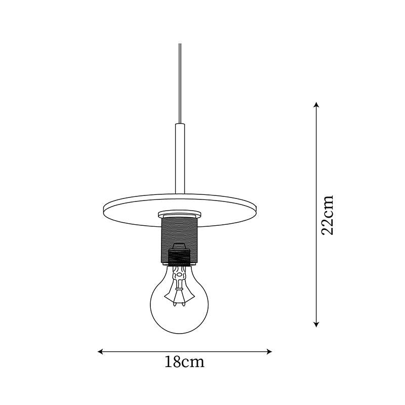 Pendant Lamp Brass Minimalist Metal Fixture for Dining or Kitchen-Neutral Decor