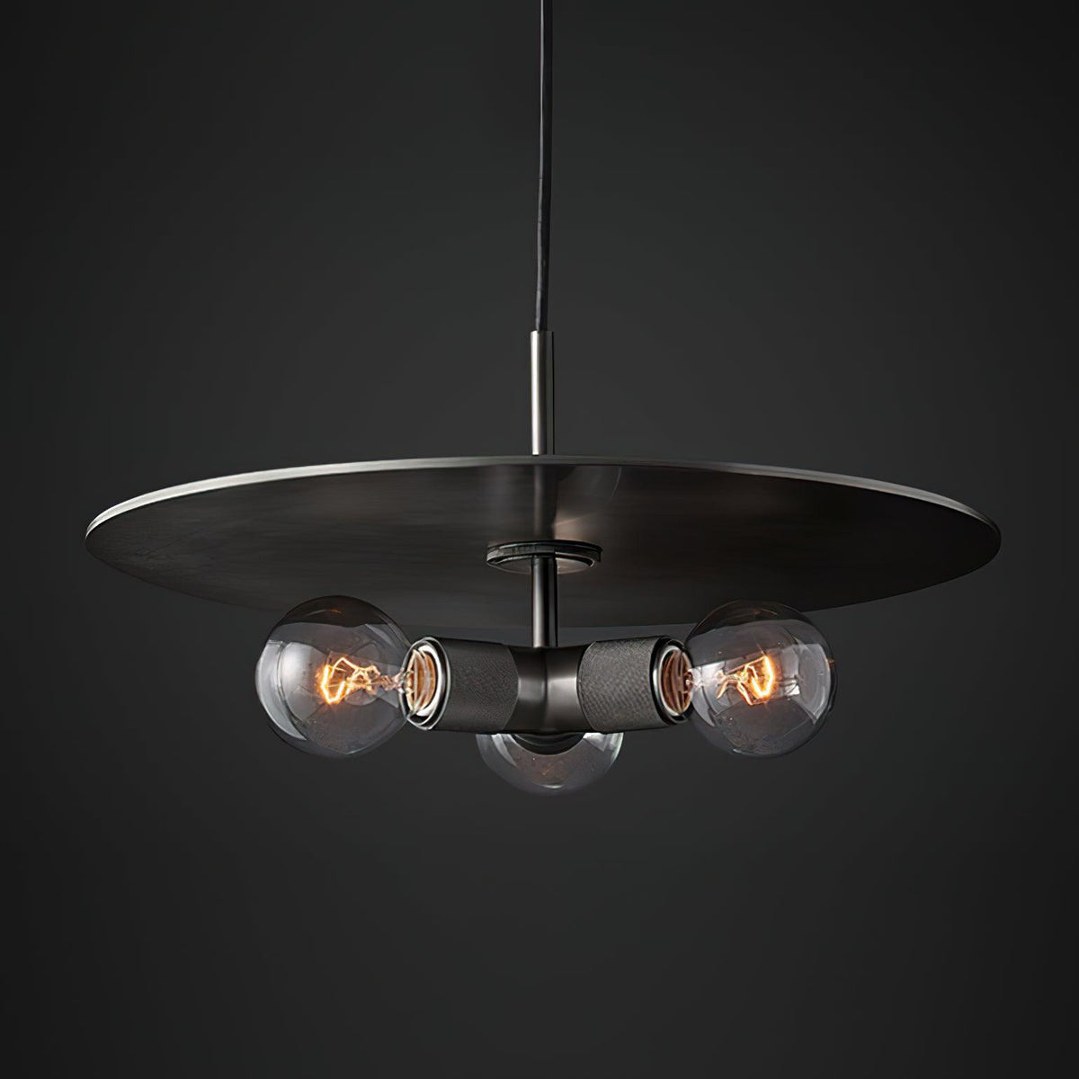 Pendant Lamp Brass Minimalist Metal Fixture for Dining or Kitchen-Neutral Decor