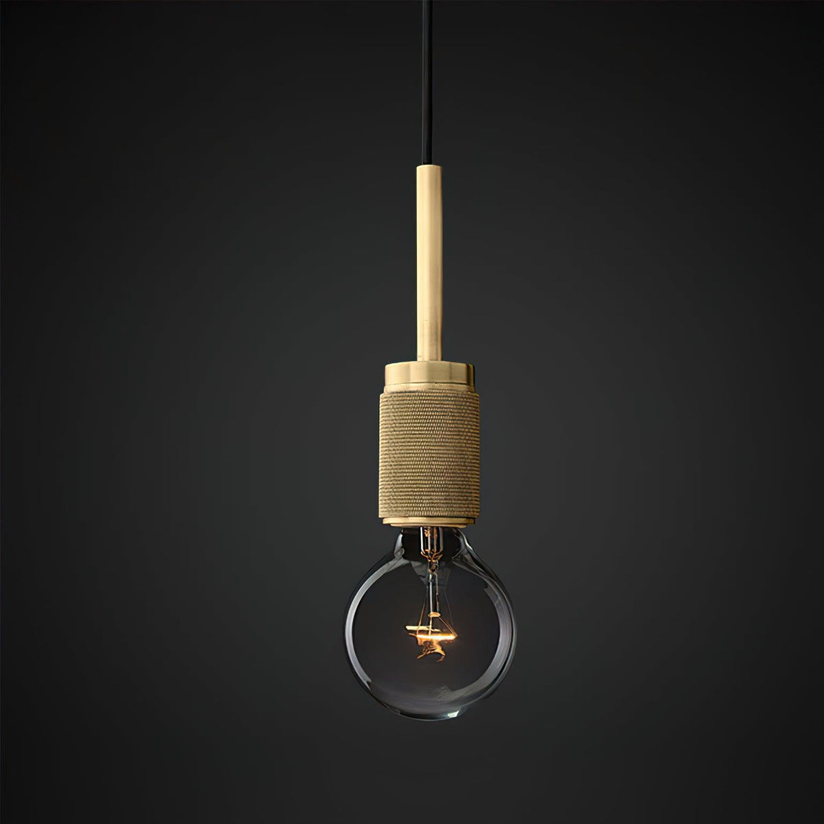 Pendant Lamp Brass Minimalist Metal Fixture for Dining or Kitchen-Neutral Decor