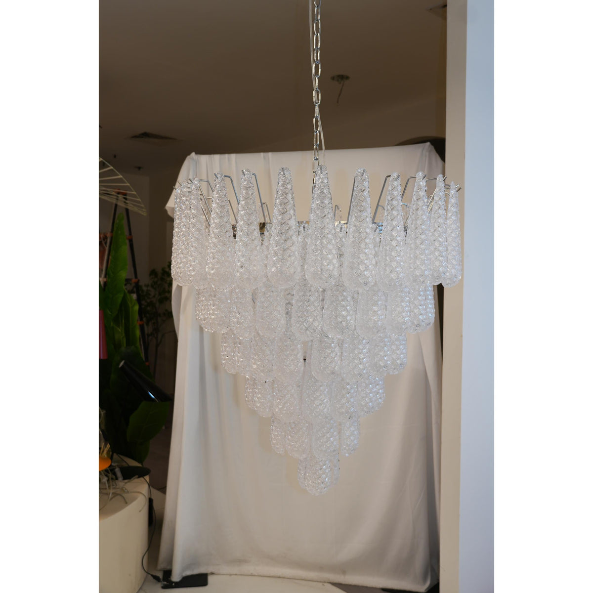 Inset Lustre Goutte Murano Métal Verre Premium