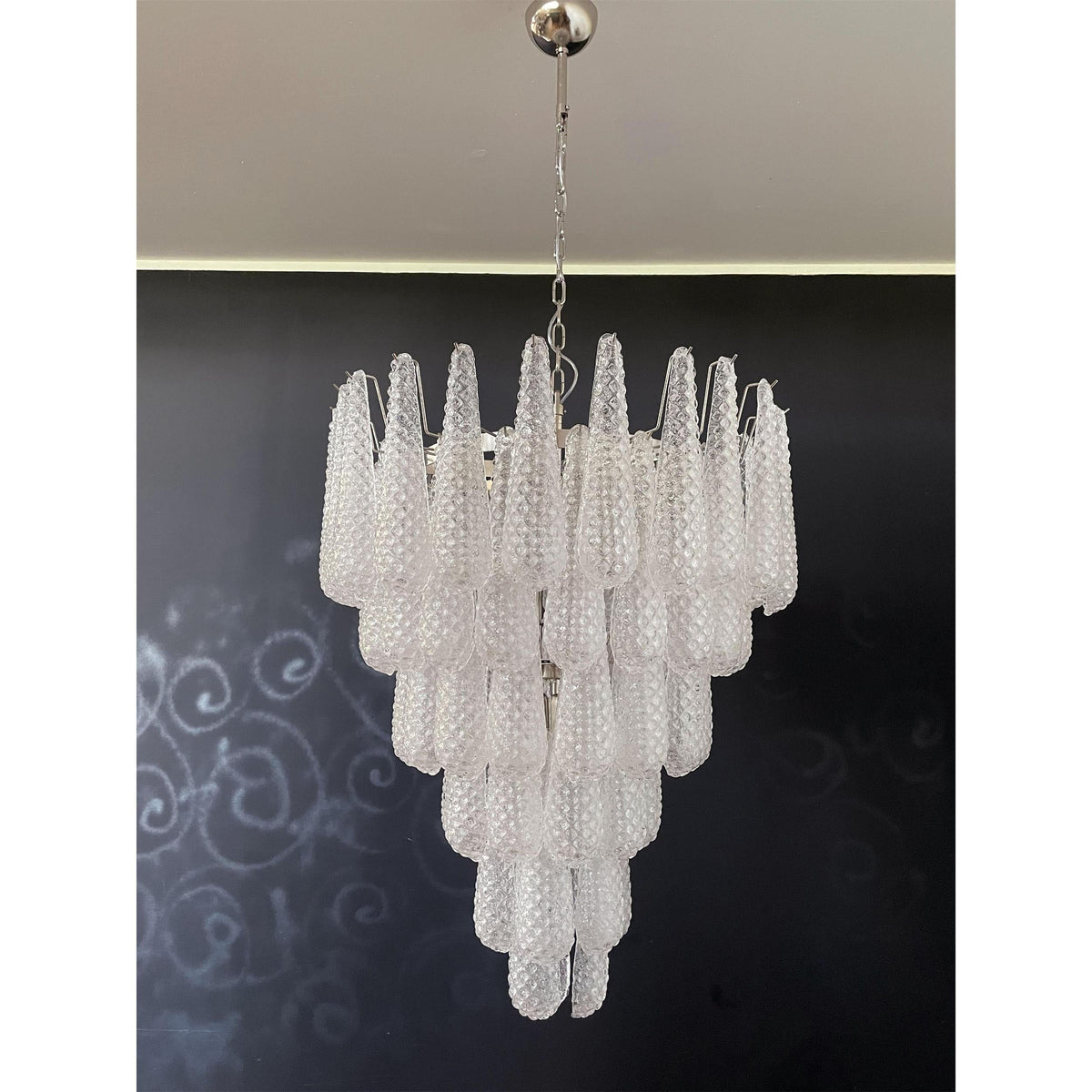 Inset Lustre Goutte Murano Métal Verre Premium