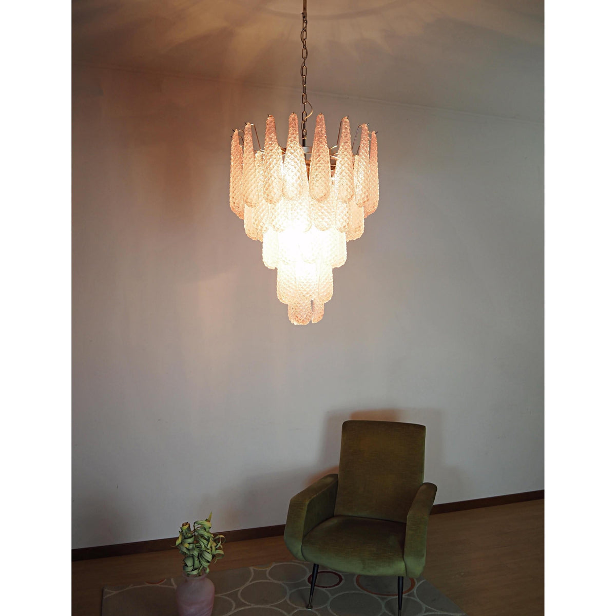 Inset Lustre Goutte Murano Métal Verre Premium