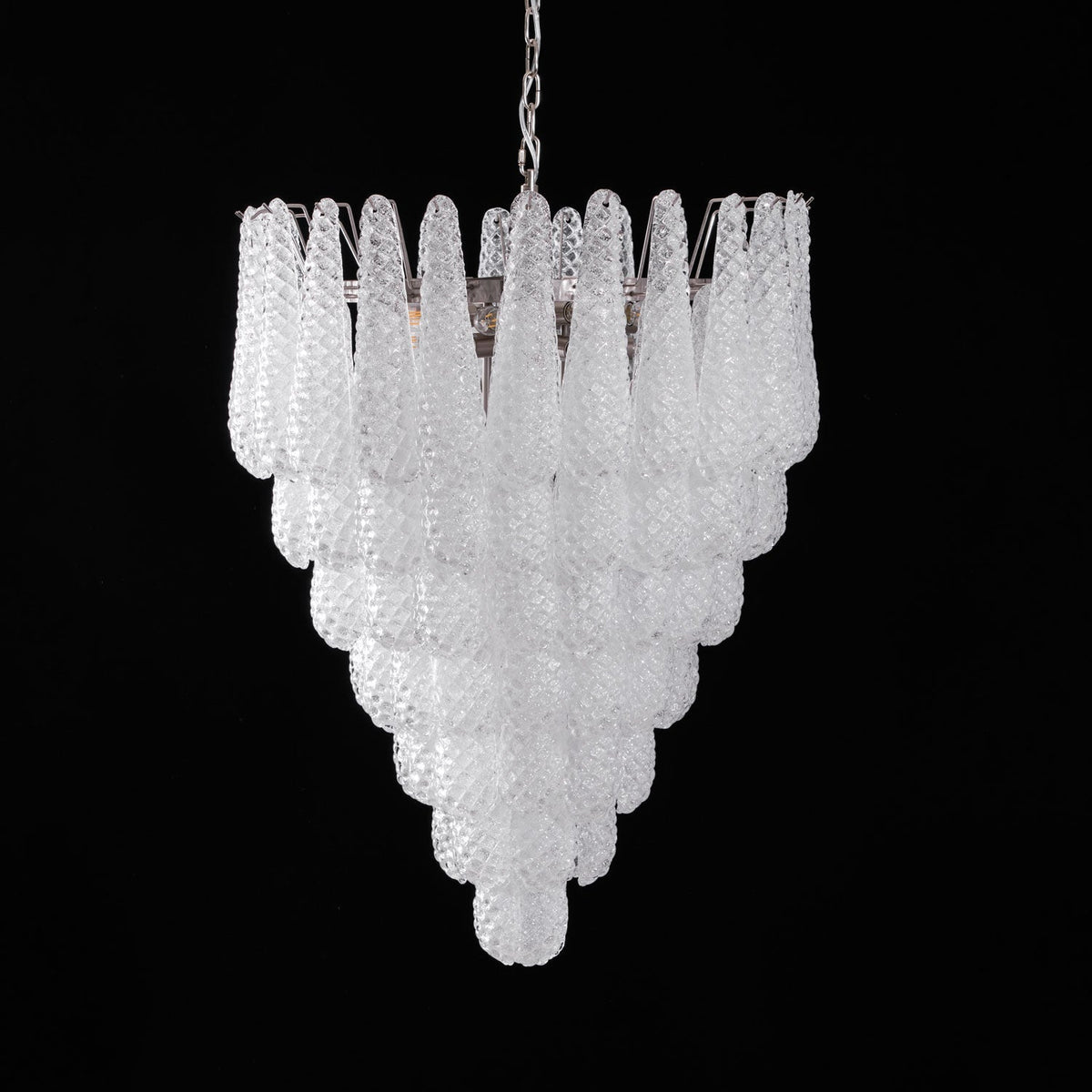 Lucien Lustre Gouttes Transparentes en Verre de Murano.