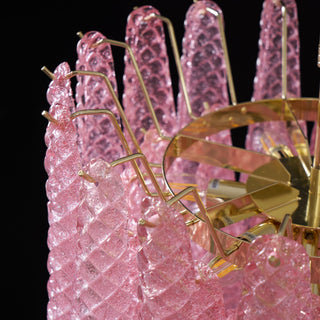 Aurora Lustre en Verre Rose Luxe