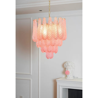 Aurora Lustre en Verre Rose Luxe